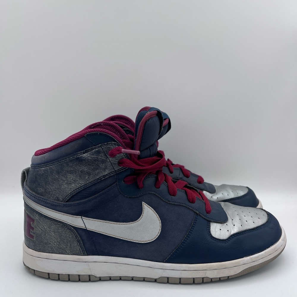 Nike Dunk High Blue Silver Sneakers Retro 2009 Size 11 Mens Nike High Blu Silver